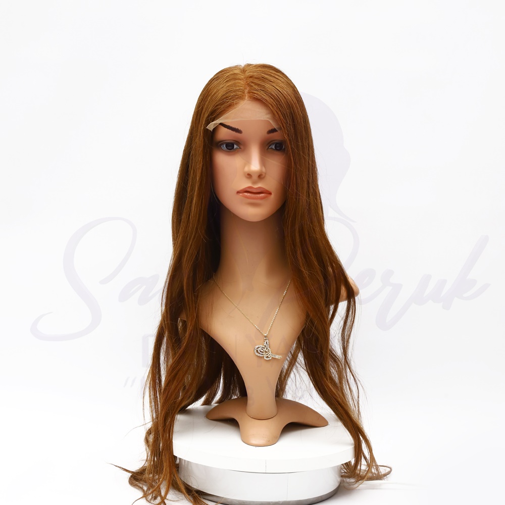 Tulle Wig Real Hair Brown