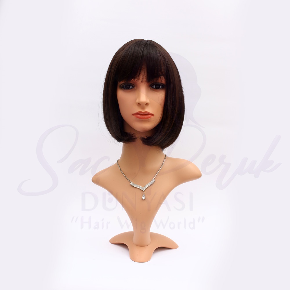 Synthetic Short Length Wig Dark Brown