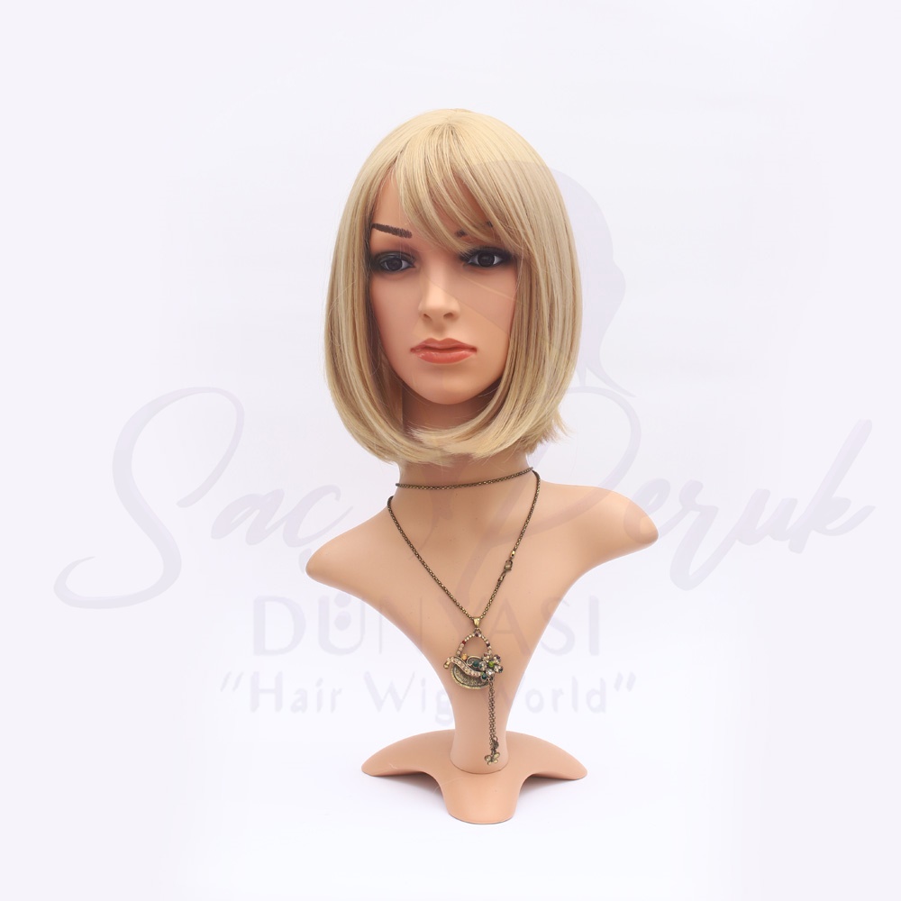 Synthetic Short Length Wig Caramel