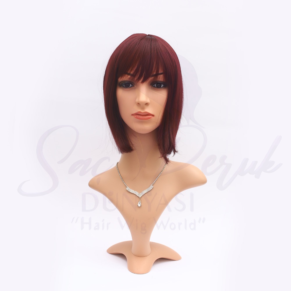 Synthetic Short Length Wig Red