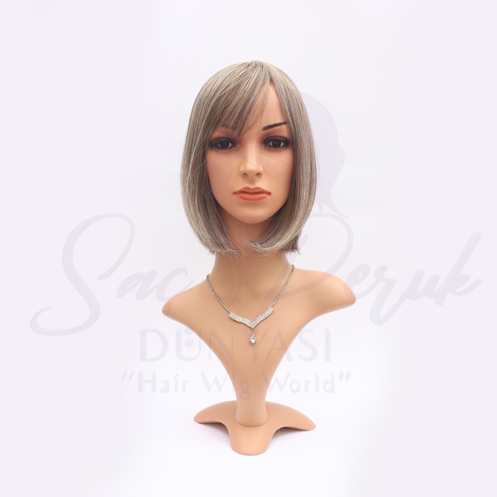 Synthetic Short Length Wig Highlighted