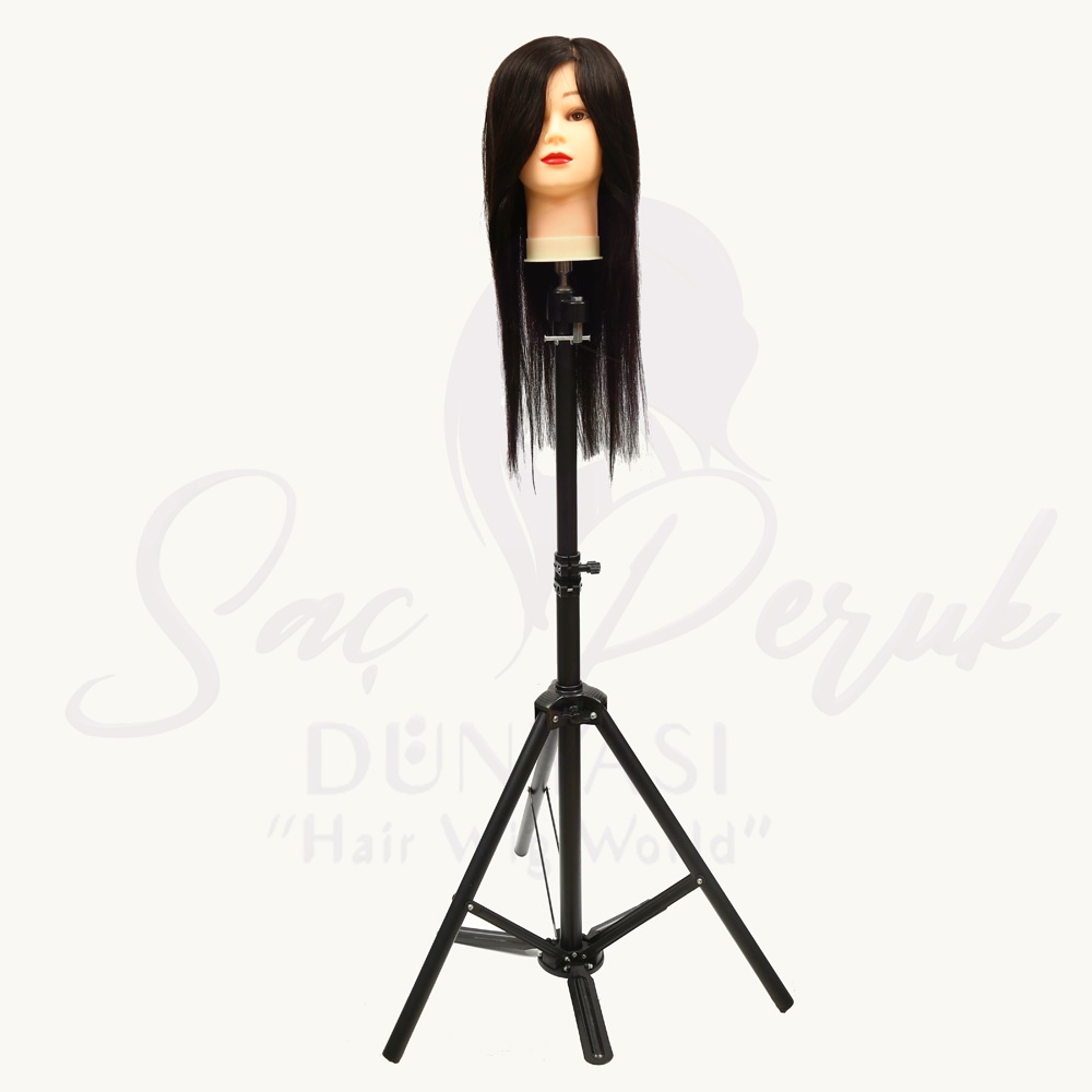 Real Hair Training Manikin Black