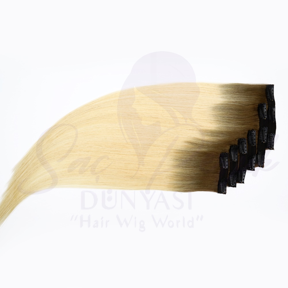 Çıt Çıt Kaynak 6 Parça Ombreli Kumral Platin 70 cm