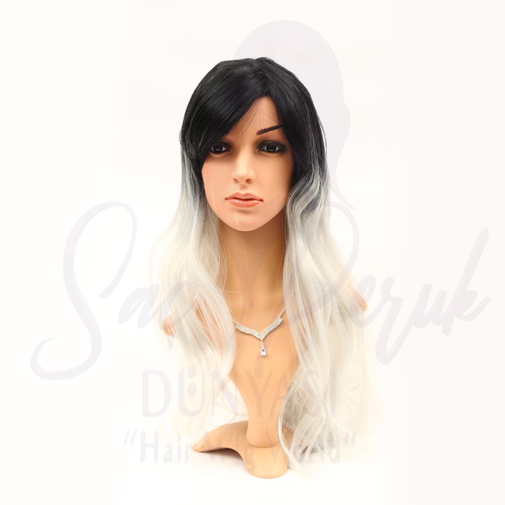 Synthetic Ombré Wig 1bt Gray